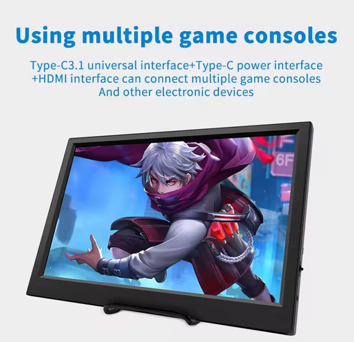 Портативний монітор 11.6 дюйм для ваших консолей, живлення pawerbank!