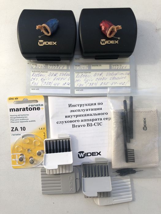 Внутриканальные слуховые аппараты Widex Bravo B2-CIC. Denmark.