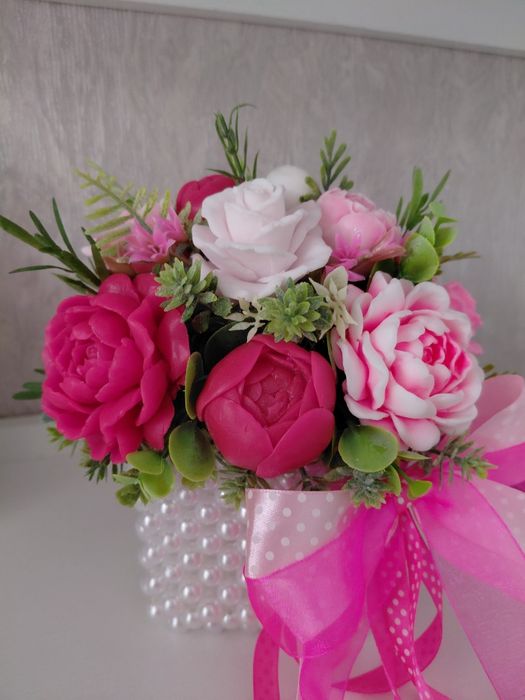 Мыльный букет. Розы. Тюльпаны,  пионы