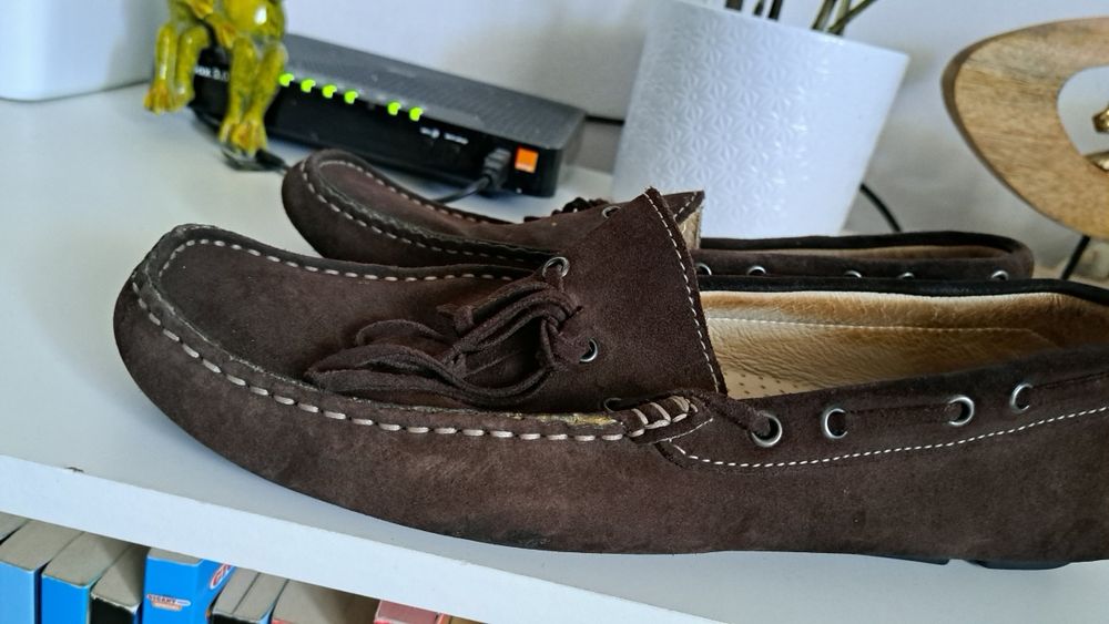 Mokasyny skórzane męskie Bata