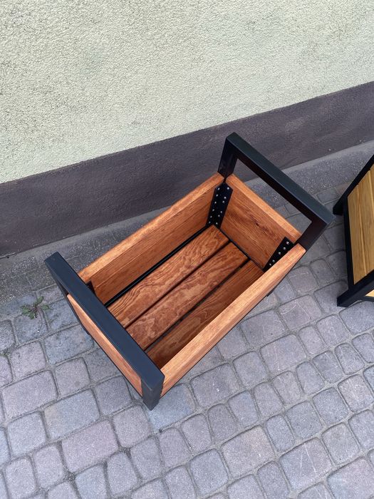 Donice ogrodowe loft – stal + drewno, nowoczesny design