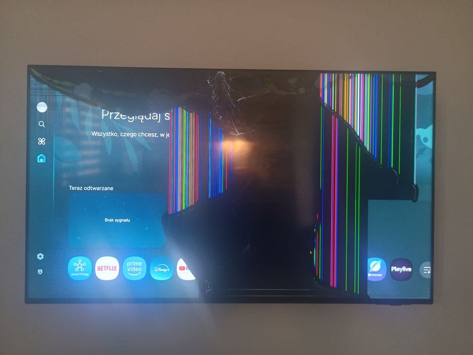 Telewizor Samsung 50 cali Smart TV uszkodzony
