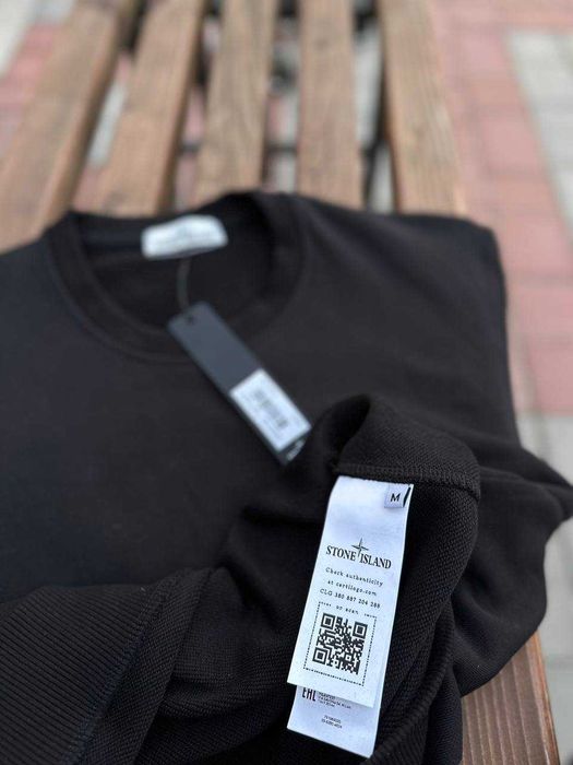 Толстовка Стон Айленд Черная | Stone Island Світшот Чорний | XS S M L XL