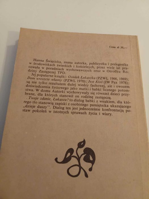 Twoje zdanie Łukaszu - Hanna Święcicka