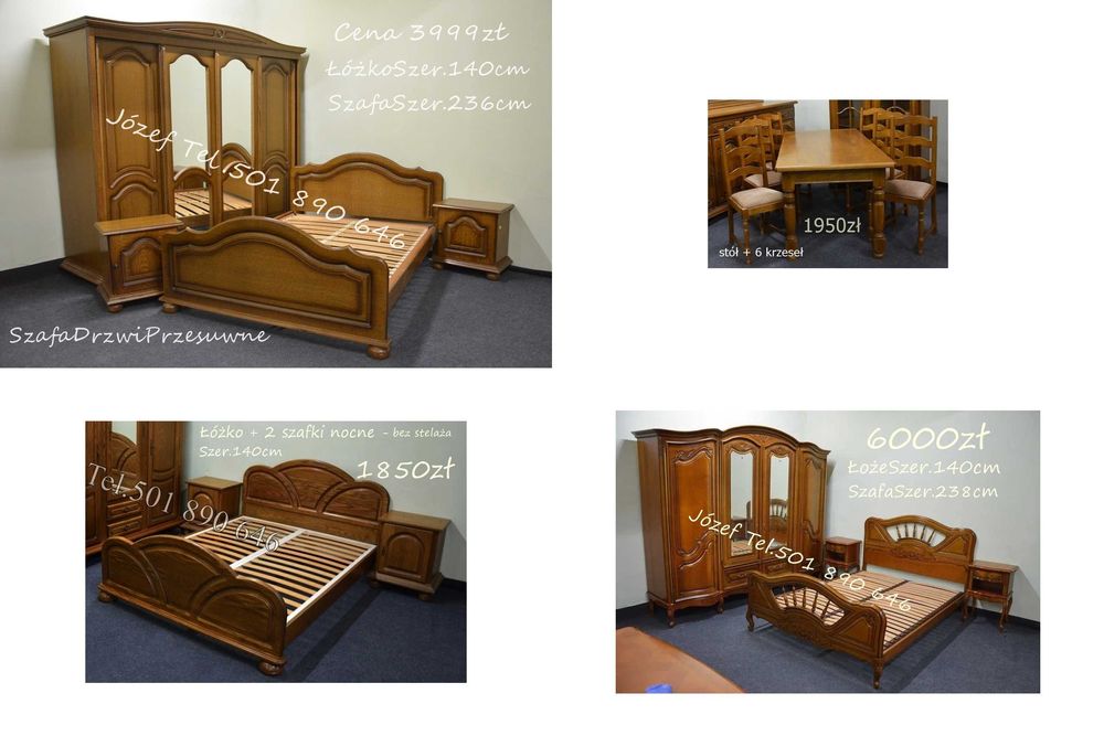 Piękna Sypialnia Stylowa / Dębowa / Meble do sypialni