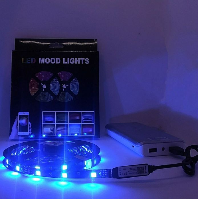 Умная светодиодная лента с пультом smd 5050 RGB 5 м.
Управление: пул