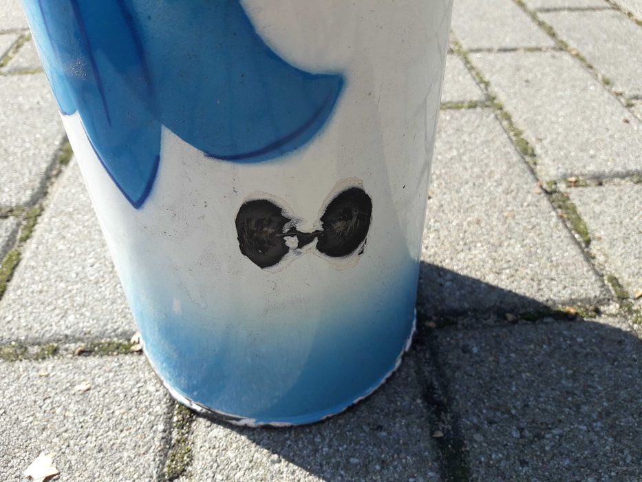 Stara kanka emalia emaliowana z PRL lata 60 70 cena za szt