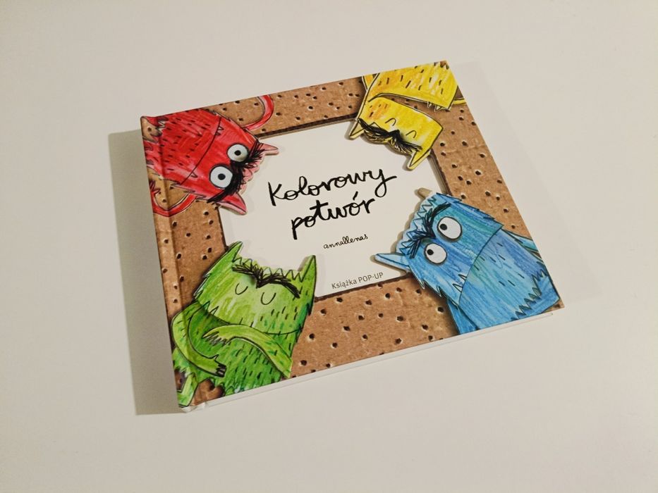 Książka 3d pop-up kolorowy potwór emocje uczucia rozkładanka książka r