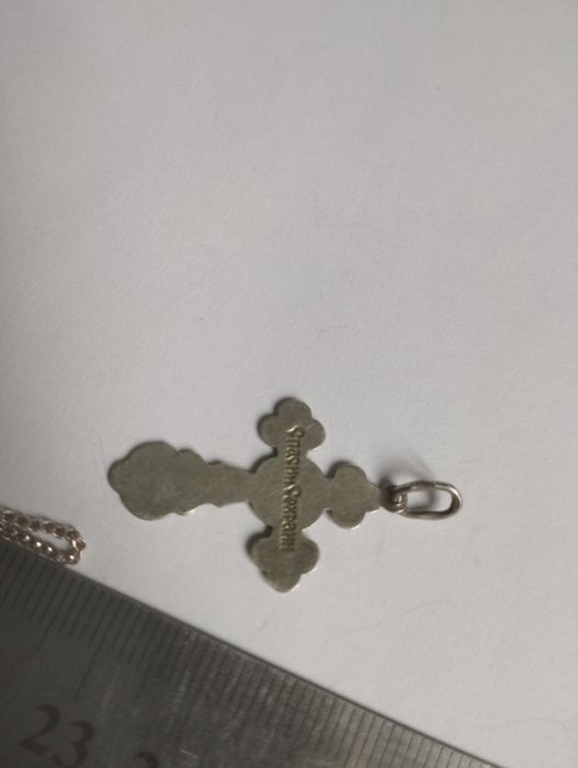 Срібний ланцюжок+хрест 3 грами