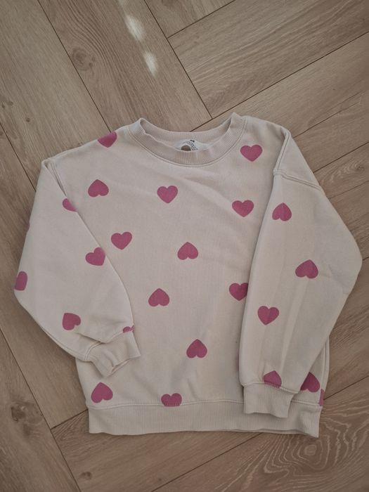 Bluza H&M 110/116 różowe serduszka