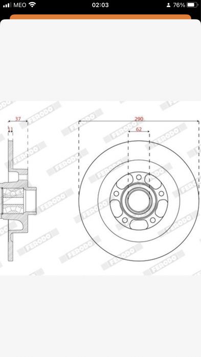 Travoes de disco novos para renault Espace 2016