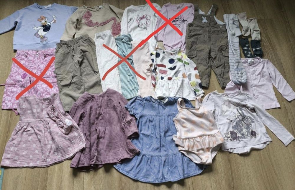 Mega paka ubrań dla dziewczynki, Zara, 14 sztuk, rozmiar 92