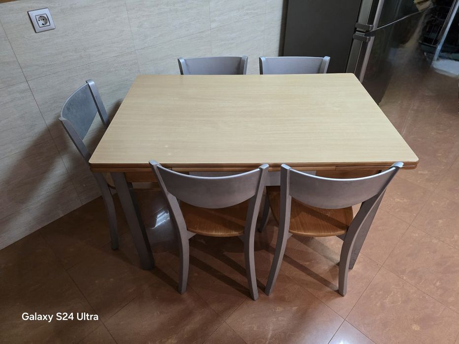Mesa de cozinha Extensível com conjunto de 6 Cadeiras 149