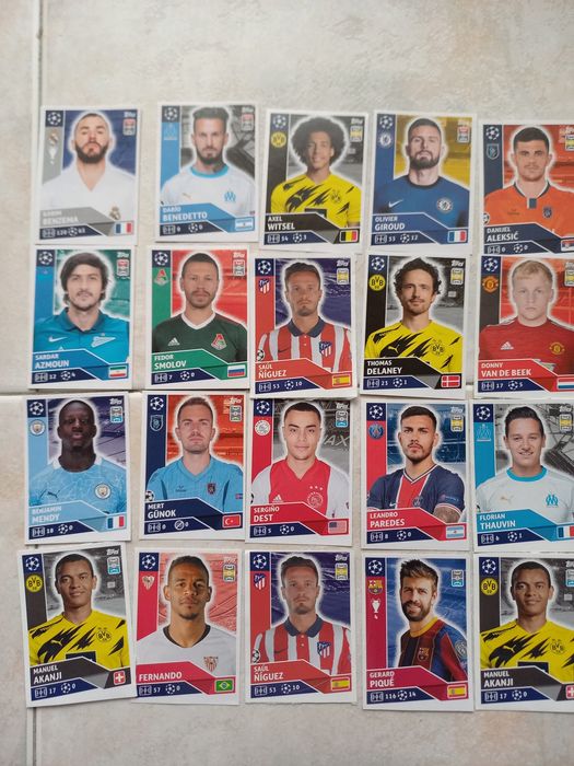 Cromos topps liga dos campeões 20/21