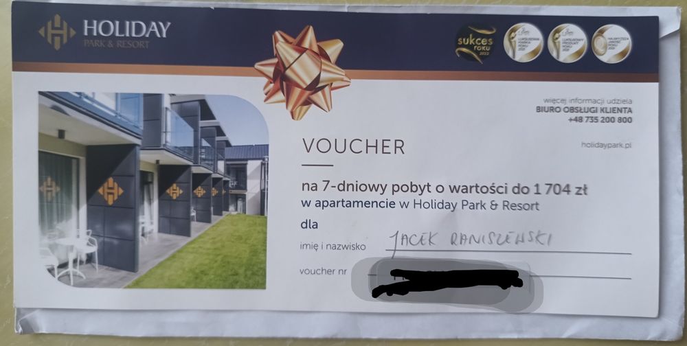 Voucher Holiday Park 1700 zł