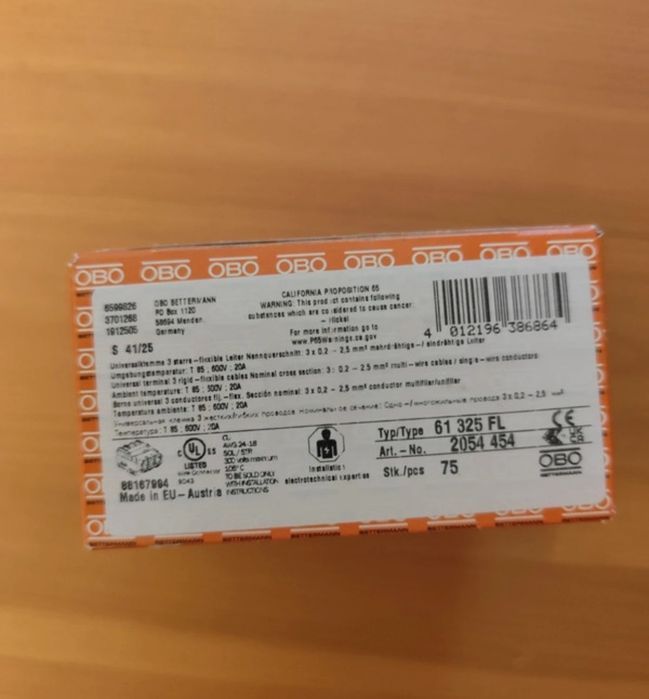 Złączki typu WAGO /szybkozłączki OBO Bettermann