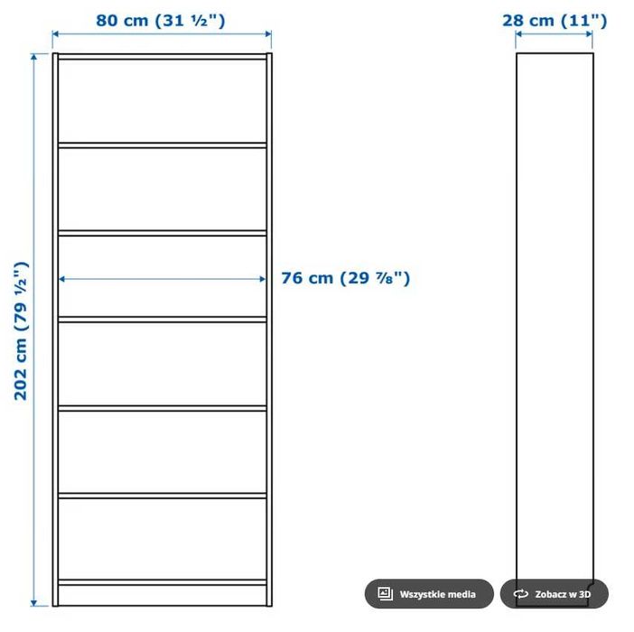 Regał na książki Billy Ikea