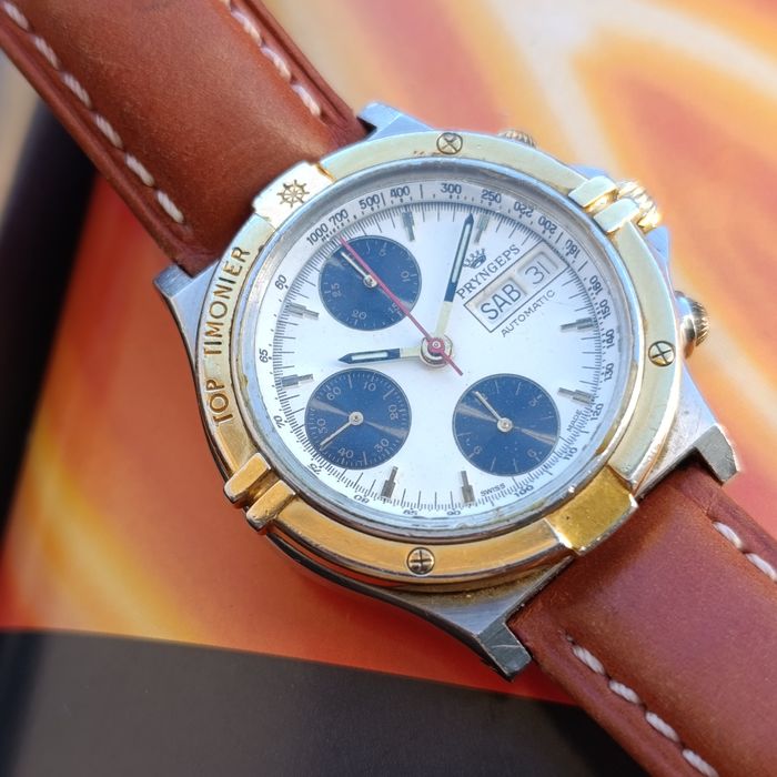 Relógio Cronógrafo Pryngeps Top Timonier Automático Valjoux 7750 - a funcionar - 40mm