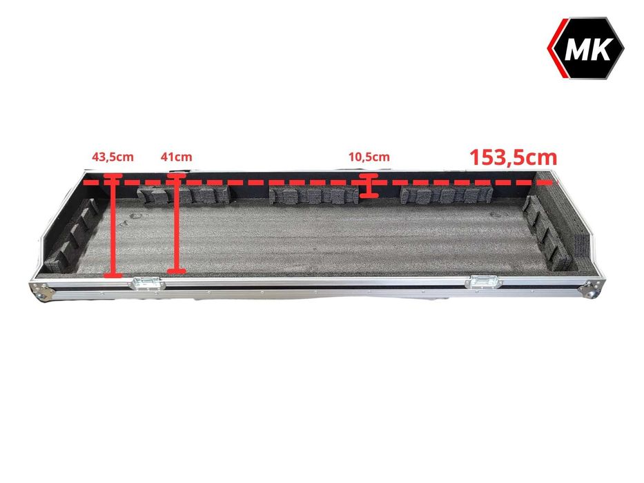 153x43x16 Prodjuser case na keyboard wbudowane koła JAK NOWY  z FV