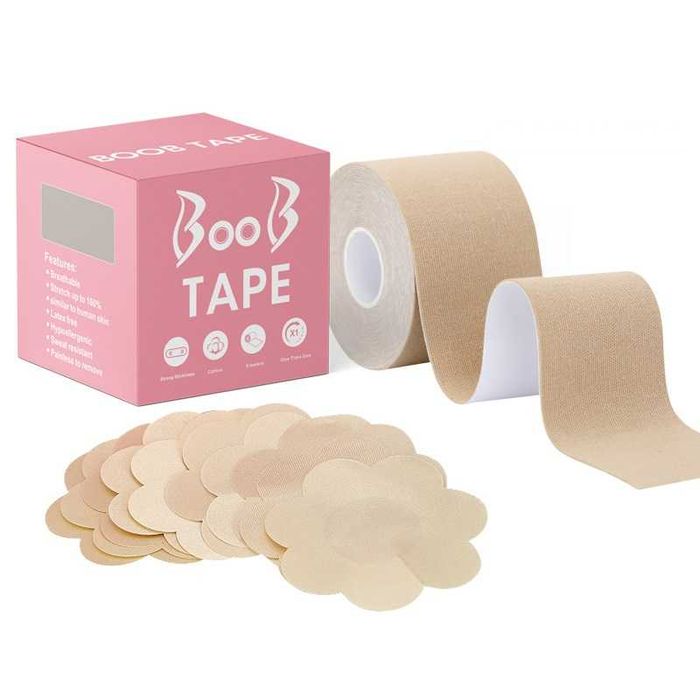 Кінезіо тейп BOOB Tape для грудей 5 см х 5 м  інд. упаковка + вкладиші