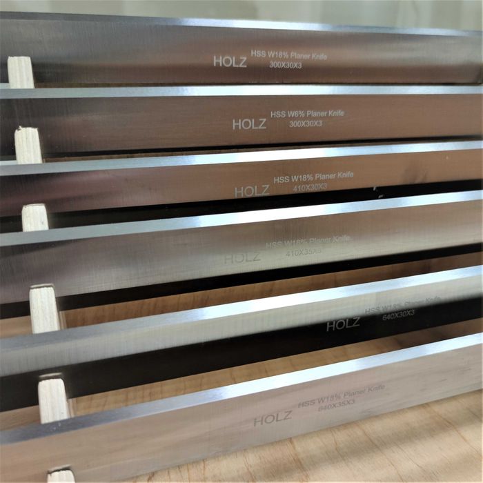 Ножі стругальні HOLZ HSS 18%W, 6%W різні розміри на рейсмус, фуганок