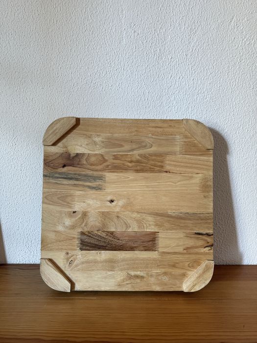 Tabuleiro madeira 34 x 34 cm
