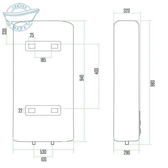 Водонагрівач електричний Thermo Alliance 80 л DT80V20G(PD)/2