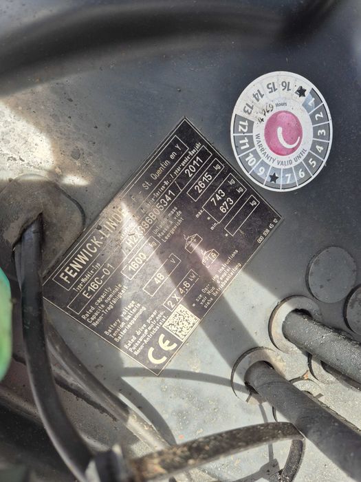 Wózek widłowy elektryczny Linde E16 maszt triplex tylko 6456mth bateria 2022  rok
