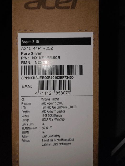 Computador Acer A 3 15