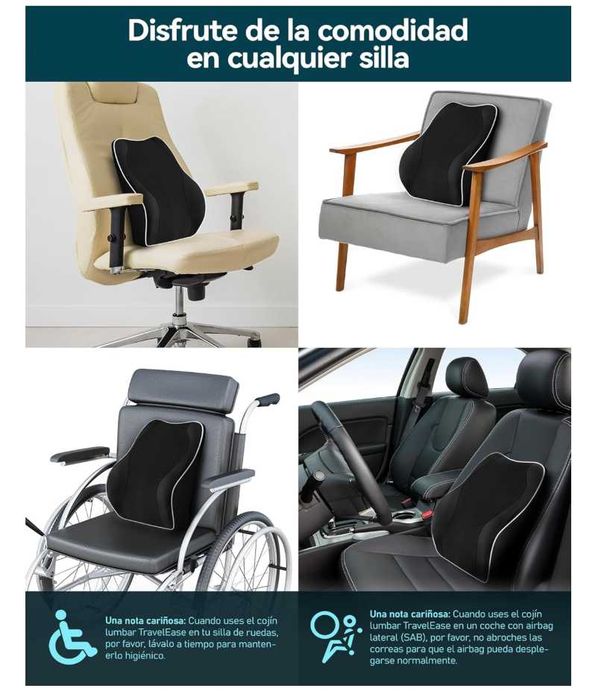 Almofada Lombar ergonómica novo – new lumbar cushion car/ office chair