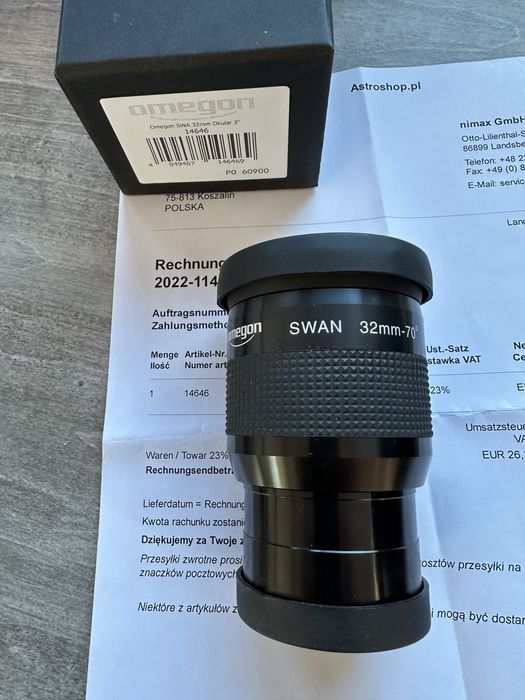 Okular OMEGON SWA 32mm 2” do Teleskopu astronomicznego