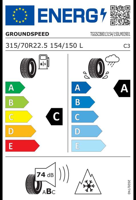 OPONA GROUNDSPEED GSVS02 315/70R22.5 18PR 154/150L 3PMSF