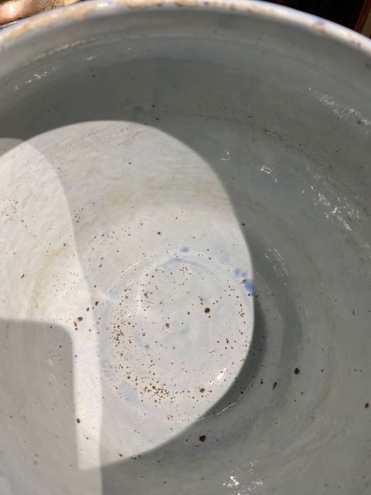 Vaso Cachepot Caldas da Rainha 22 cm Séc XIX Assinado Marcado