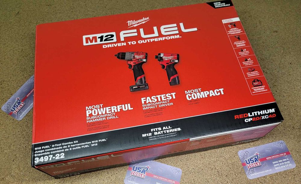 Набір безщітковий шурупокрутів 3rd Gen Fuel M12 Milwaukee 3497-22