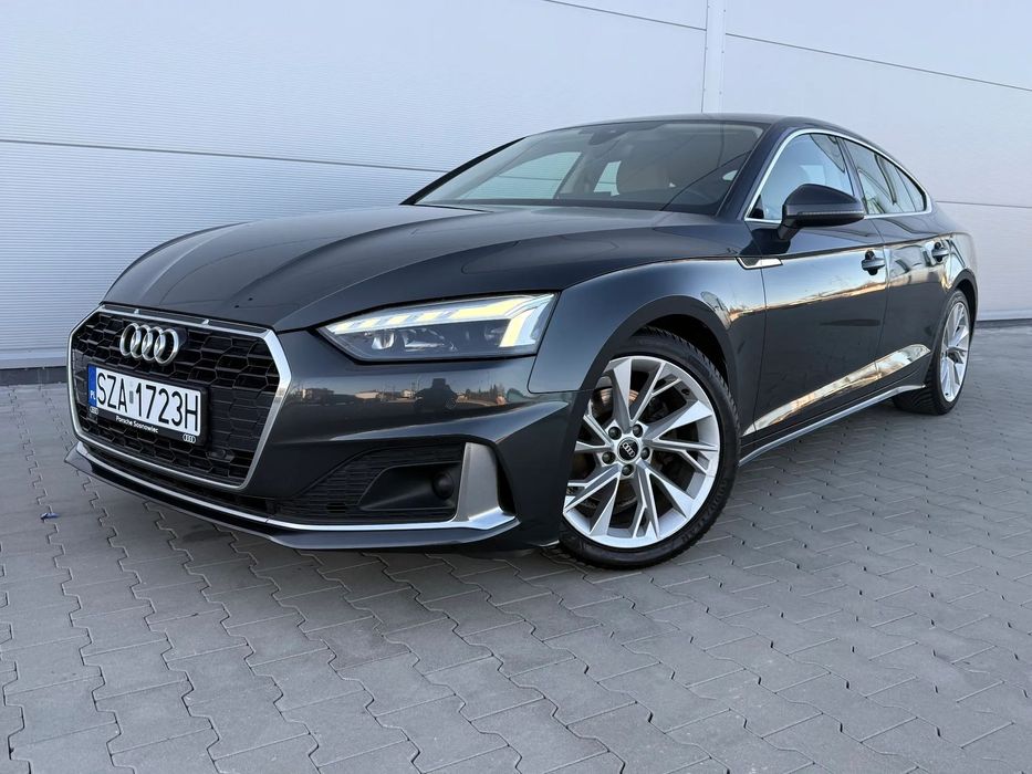 Audi A5 Sportback LIFT, SKÓRY, BEZWYPADKOWY, Virtual, 360*, NISKI Przebieg, FULL Led