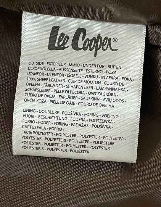 Lee Cooper kurtka męska model Briag Brown r. M 100% skóra owcza / brąz