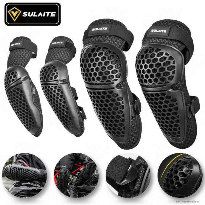 Мото наколенники + налокотники  SLT1207 3D с хорошей вентиляцией