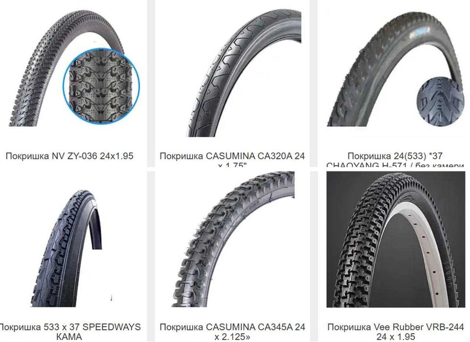 Покрышка на велосипед 24 шина резина скат 24 х 1.75 1.90 1.95 2.125