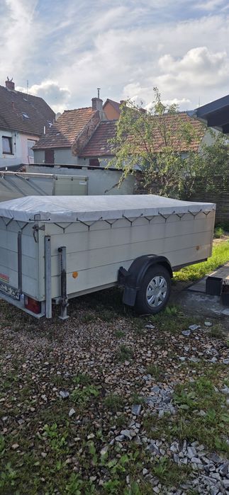 Przyczepa jednoosiowa aluminiowa Trebbiner  3m super stan.