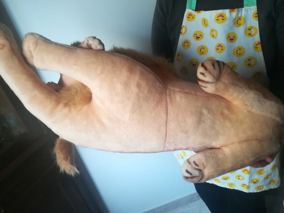 Peluche gigante de leão com cria - 118 x 35 x 38 - pelúcia