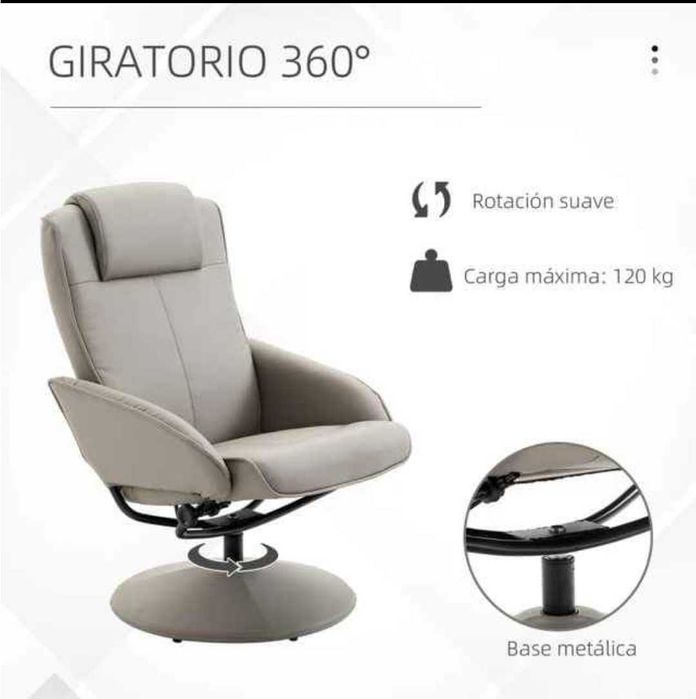 poltronas relax reclinável até 145° com apoio para os pés (preco cada)