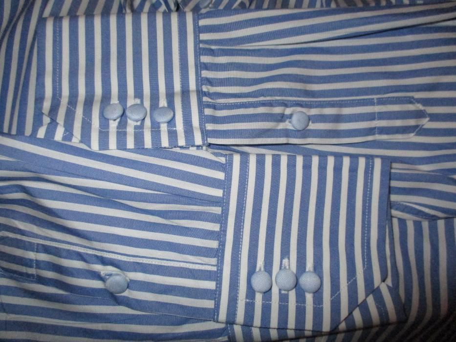 camisa sacoor azul e branca nova