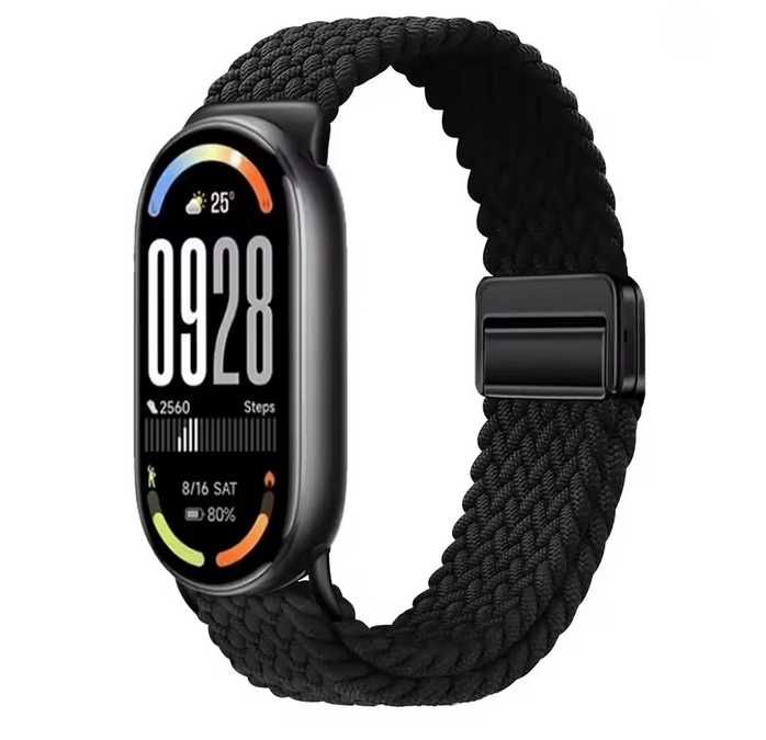 Nylonowy pasek do Xiaomi Mi Band 10, kolor czarny