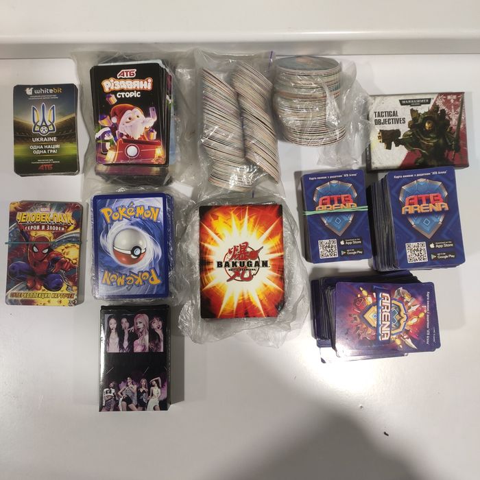 Карточки Pokémon,ATB,Bakugan, The Witcher пополнения счета: 25 грн
