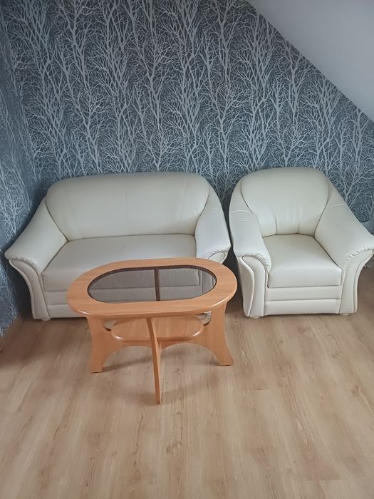 Komplet wypoczynkowy sofa + fotel + stolik