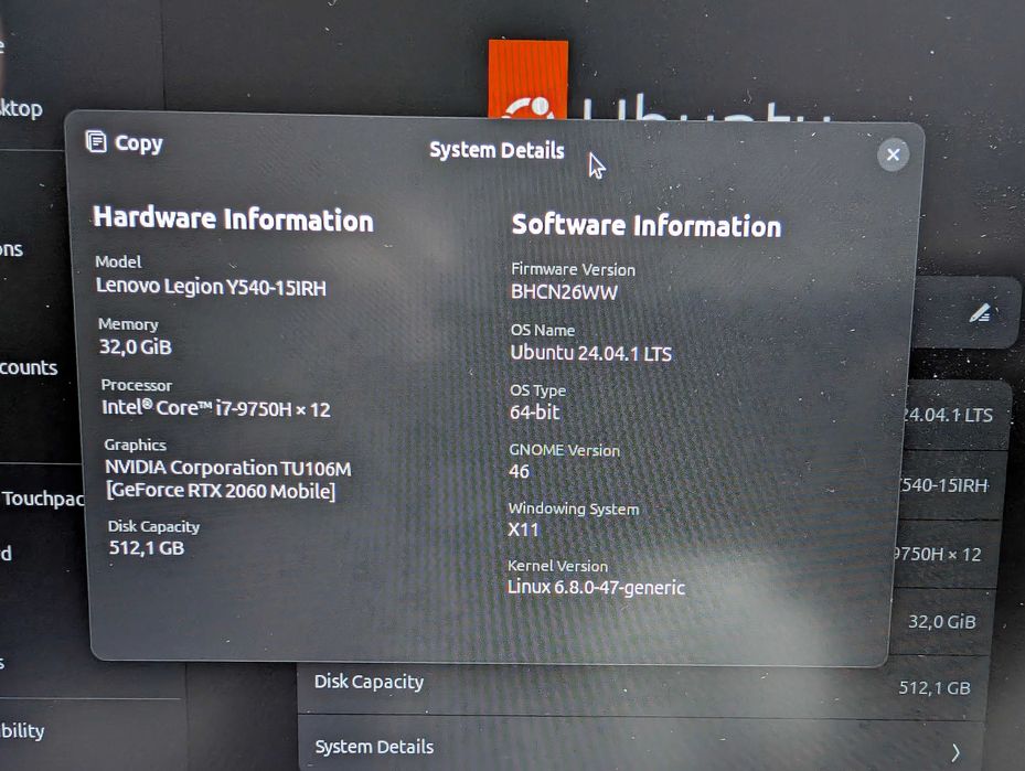 Portátil Lenovo Y540 15IRH 81SX, i7 9750H, 32GB RAM, RTX2060 com Caixa