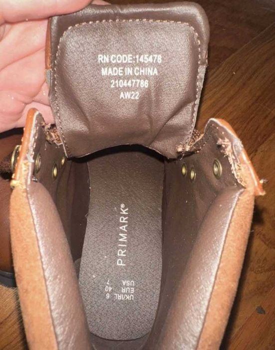 Brązowe trapery primark rozmiar 40