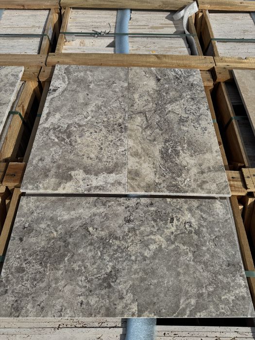 Травертин плитка Silver Натуральний камінь турецький