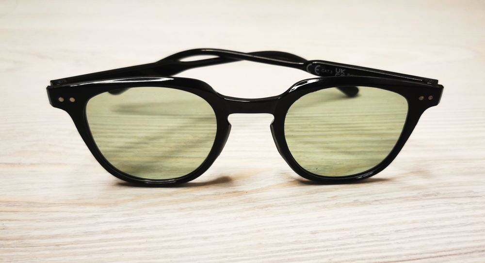 Stylowe okulary zerówki z zielonym filtrem, na każdą porę roku, unisex