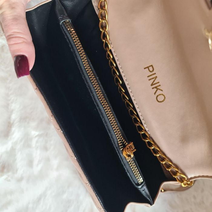 Pinko bag torebka listonoszka beżowa